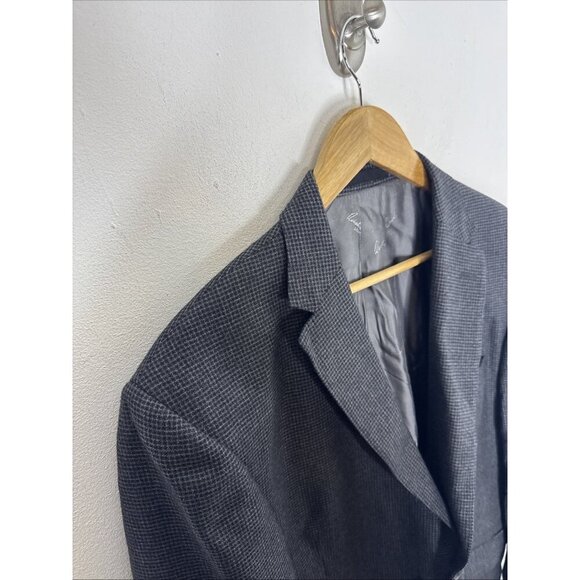Austin Reed Signature Blazer Men’s 46L Gray Wool Check Two Button Sport Coat - Picture 3 of 8